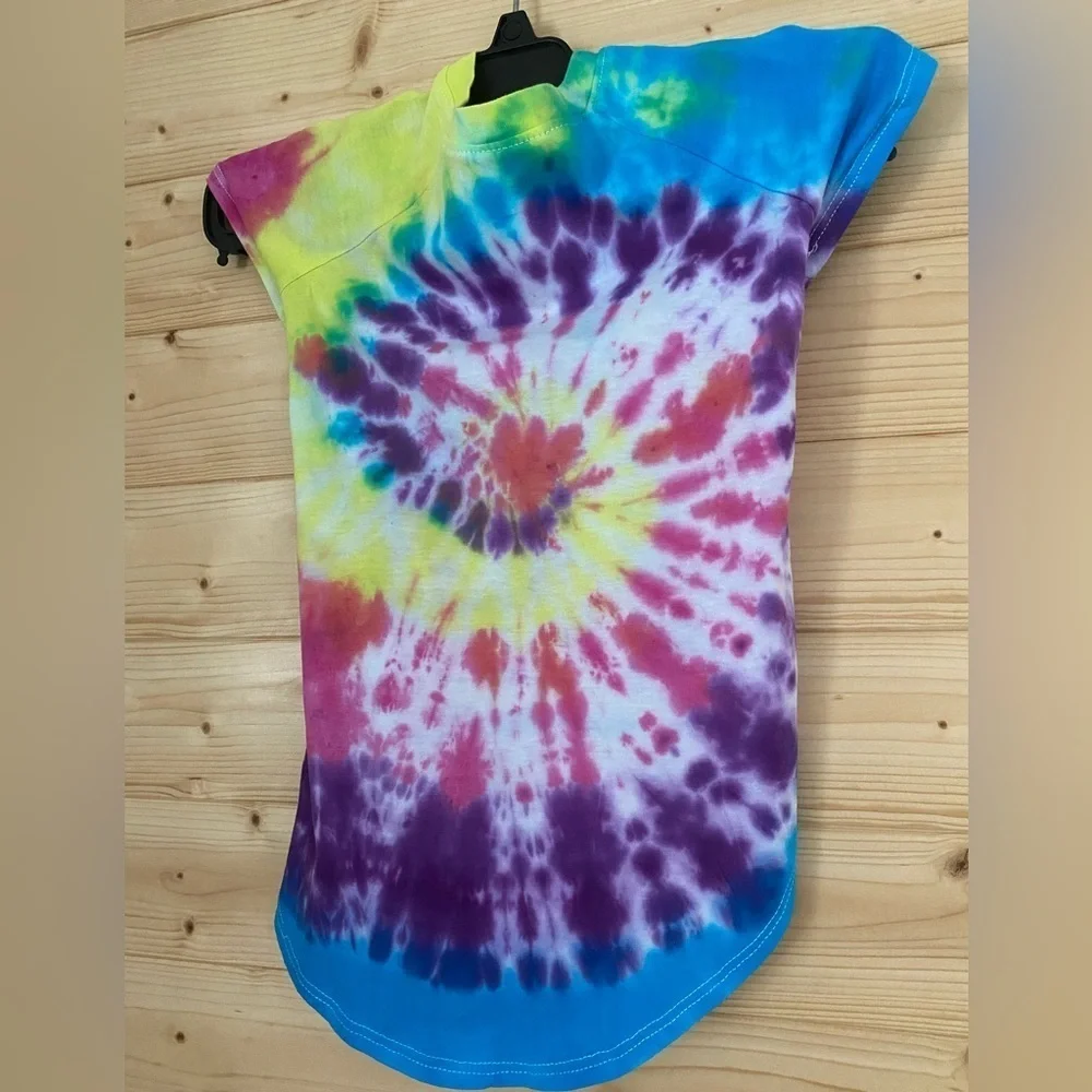 Pet Tee Large Tie Dye Dog Shirt Color Splash ArtMinds Bright Fun Stylish Vibes